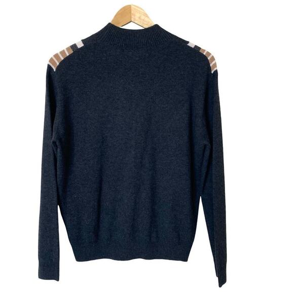 SPIRITUAL GANGSTER Mock Neck Chevron Sweater in Gray, Size Small - Picture 3 of 11